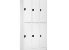 Locker de Plástico - Vestiário NR24-18 - 06 Usuários - Porta 990mm x 330mm- Mod. AxLxC - 2.175mm x 430mm x 990mm