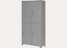 Locker Vestiário em Aço (INSALUBRE) - 04 Portas em Veneziana para ventilação
- Medida: 1950mm x 980mm x 400mm (AxLxP) - NR18 e 24