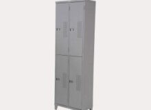 Locker Vestiário em Aço - 04 Portas em Veneziana para ventilação
- Medida: 1950mm x 640mm x 400mm (AxLxP) - NR18 e 24
