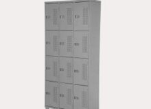 Locker Vestiário em Aço - 12 Portas em Veneziana para ventilação
- Medida: 1950mm x 920mm x 400mm (AxLxP)    - NR 18 e 24