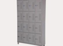 Locker Vestiário em Aço - 16 Portas em Veneziana para ventilação
- Medida: 1950mm x 920mm x 400mm (AxLxP)    - NR 18 e 24