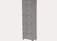 Locker Vestiário em Aço - 08 Portas em Veneziana para ventilação
- Medida: 1950mm x 920mm x 400mm (AxLxP)    - NR 18 e 24