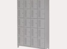 Locker Vestiário em Aço - 20 Portas em Veneziana para ventilação
Medida: 1950mm x 1200mm x 400mm (AxLxP) - NR18 e 24   